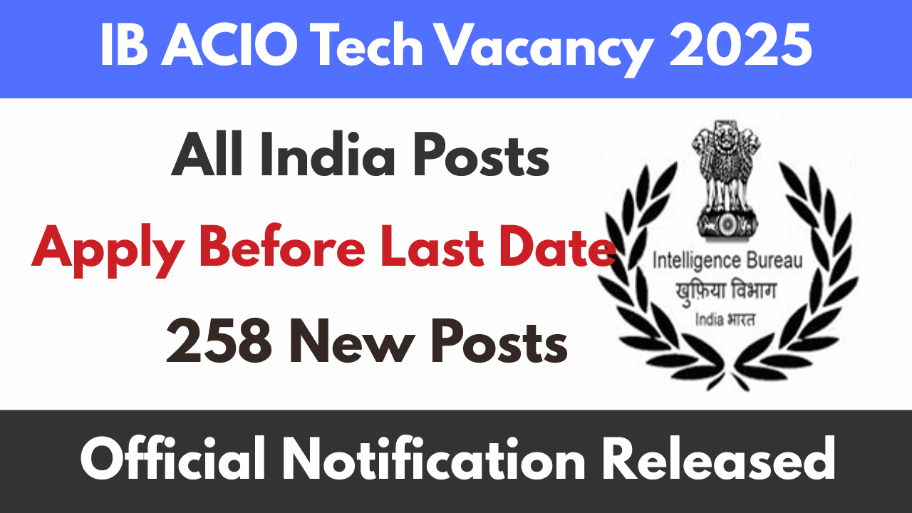 IB ACIO Tech Vacancy