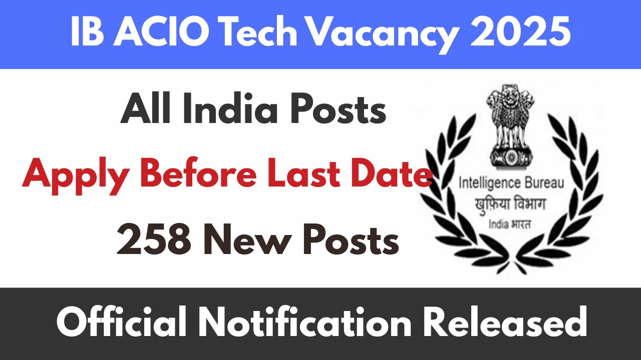 IB ACIO Tech Vacancy