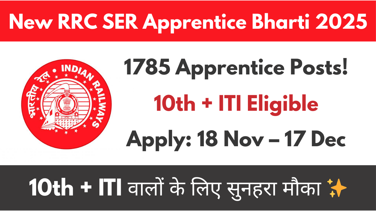 New RRC SER Apprentice Bharti