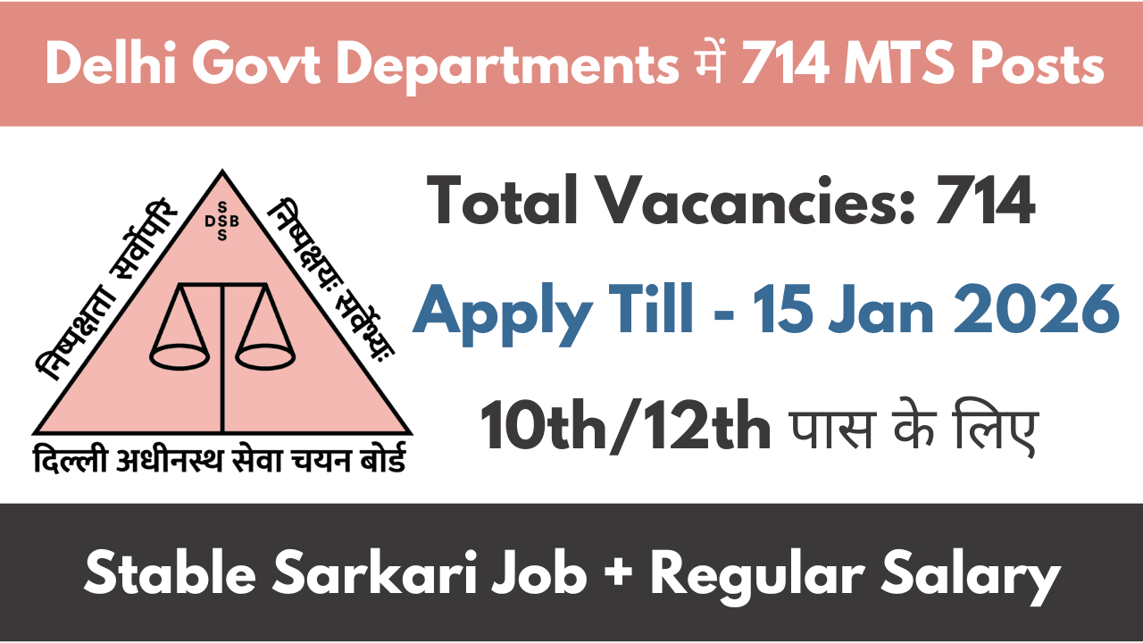 DSSSB MTS Recruitment