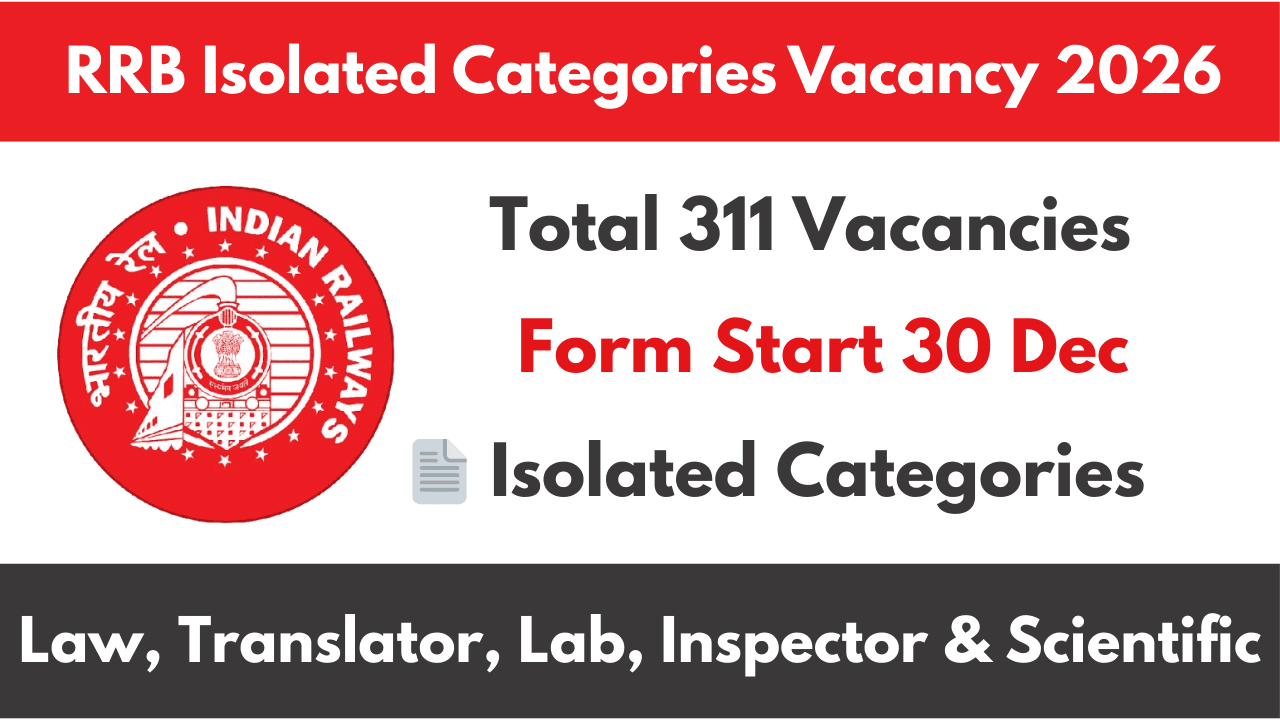 RRB Isolated Categories Vacancy