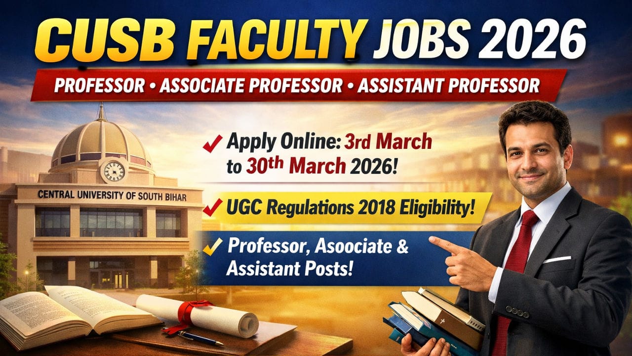 CUSB Faculty Job 2026