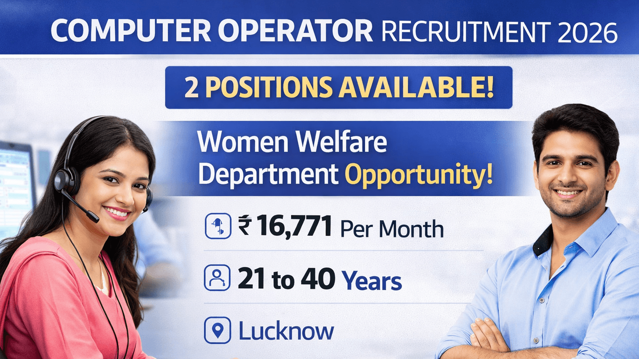 Computer Operator Recruitment 2026