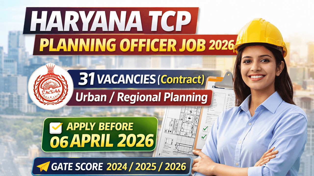 Haryana TCP Planning Officer Job 2026