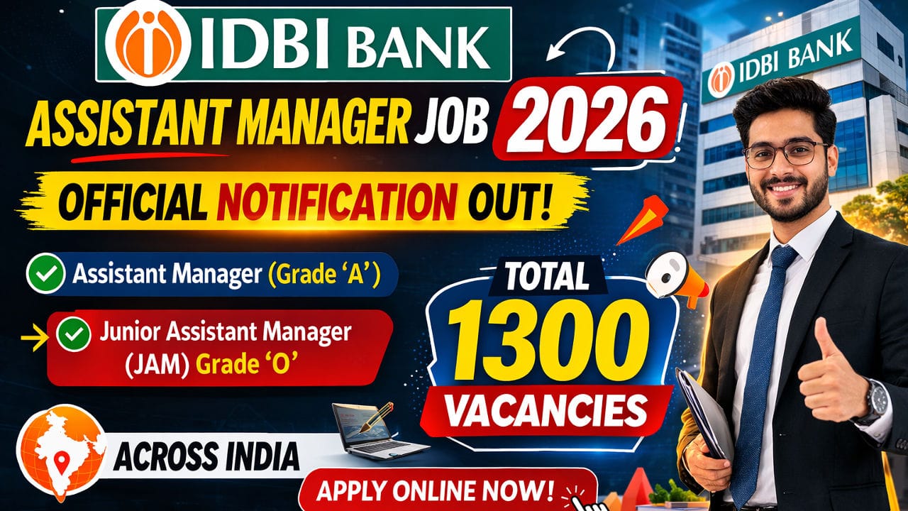 IDBI Bank Assistant Manager Job 2026
