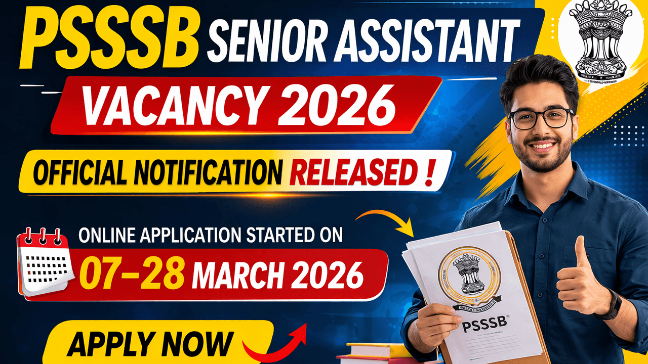 PSSSB Senior Assistant Vacancy 2026