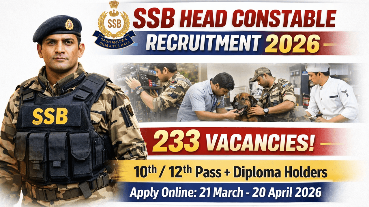 SSB Head Constable Recruitment 2026