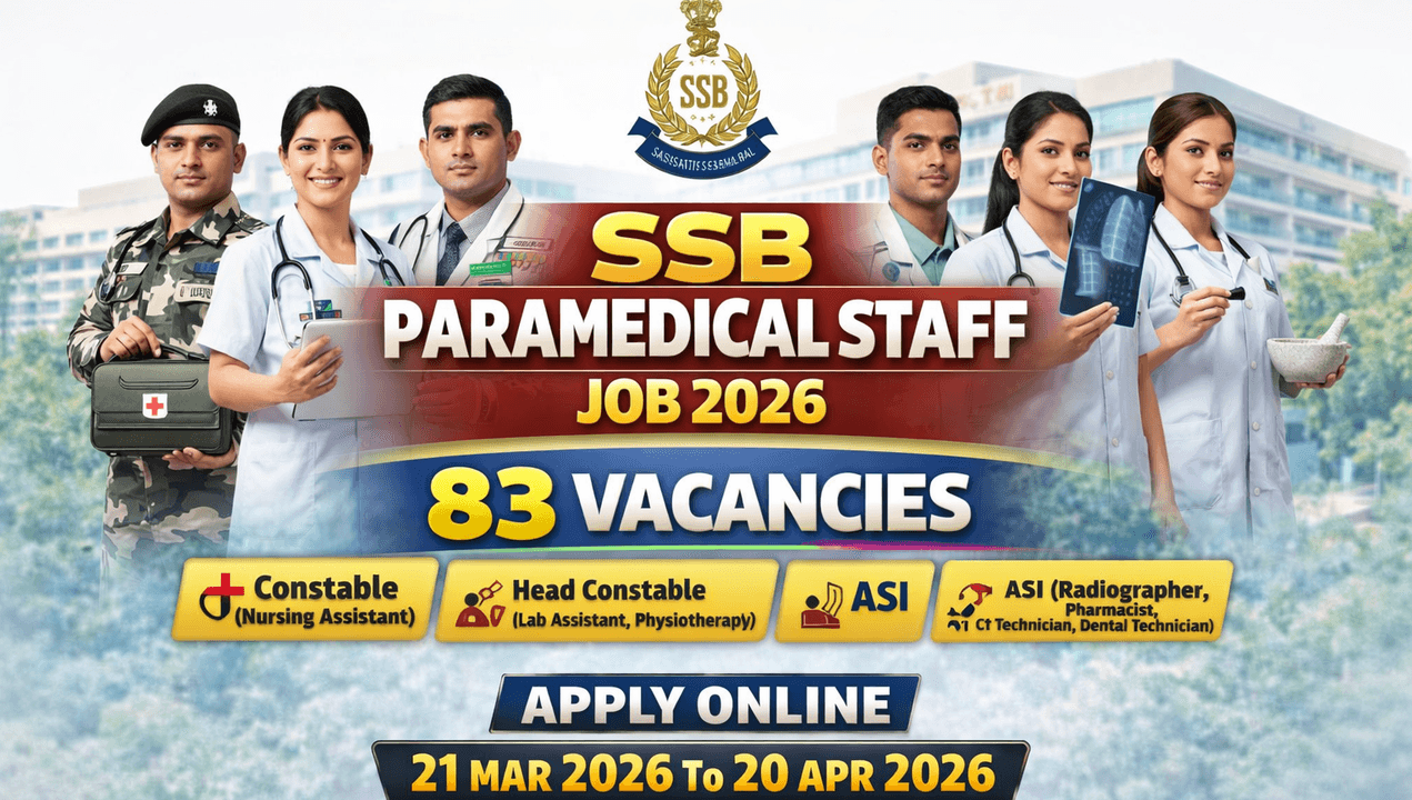 SSB Paramedical Staff Job 2026