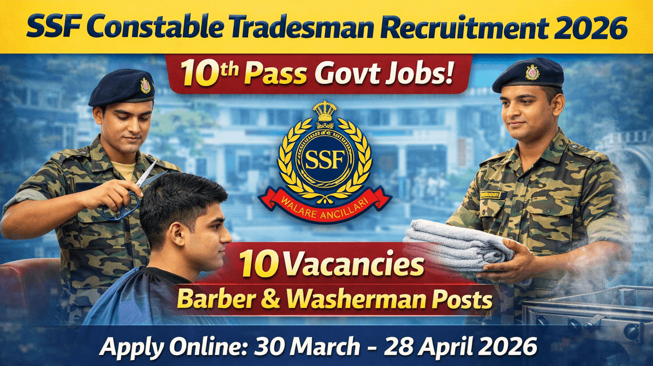 SSF Constable Tradesman Recruitment 2026