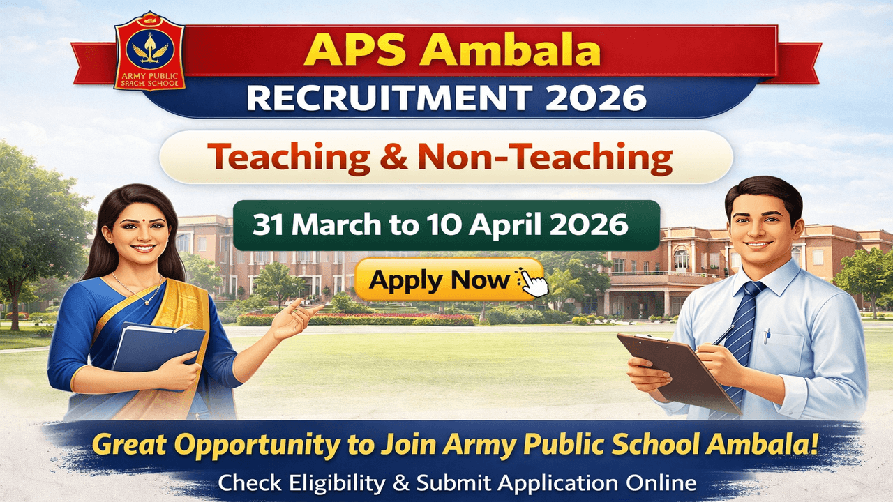APS Ambala Recruitment 2026