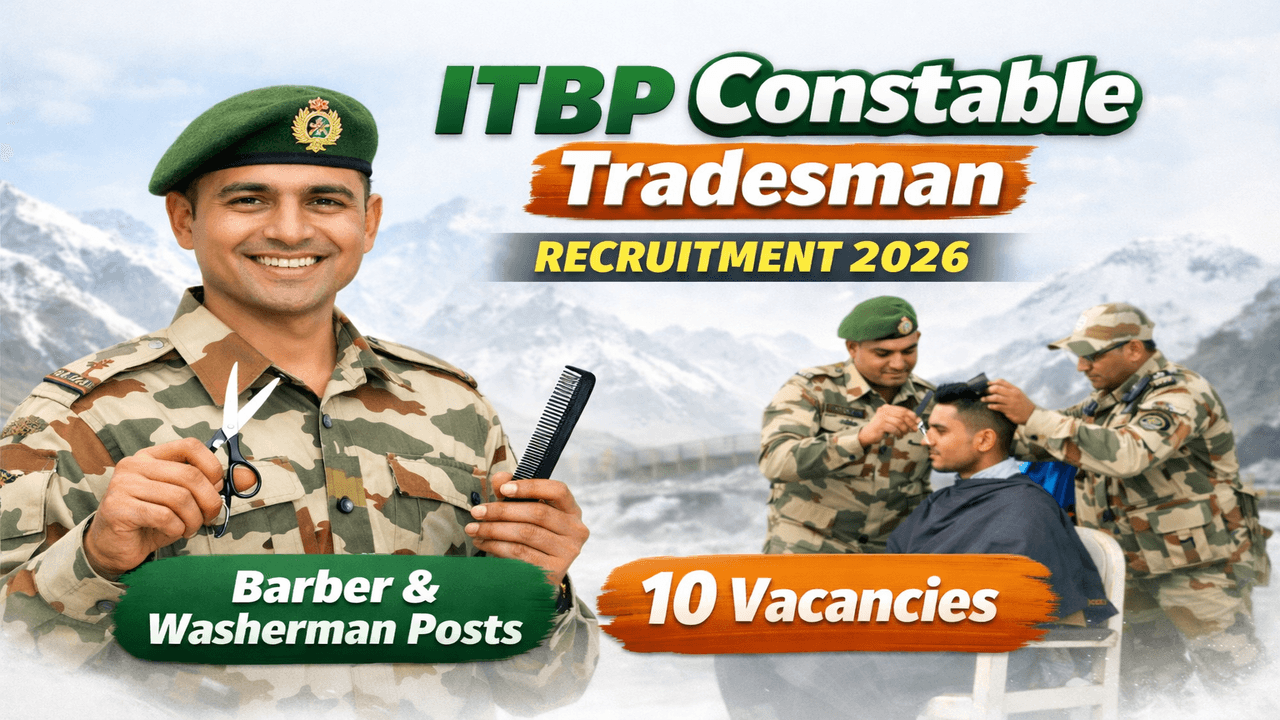 ITBP Constable Tradesman Recruitment 2026