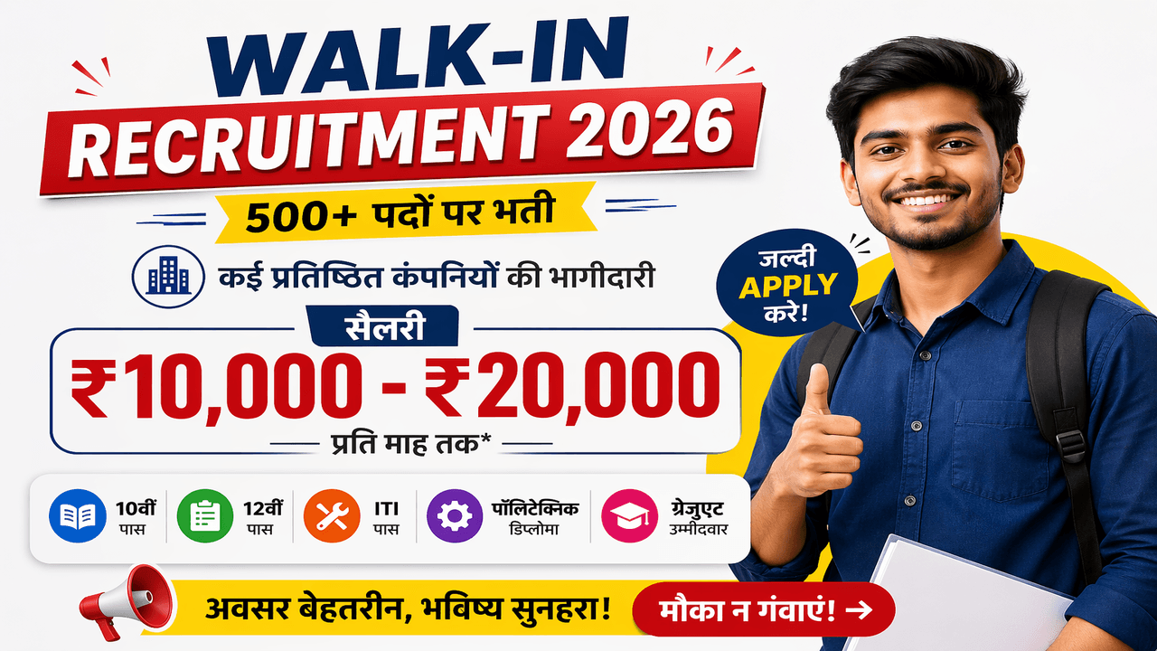 Latest Walk-in Recruitment 2026