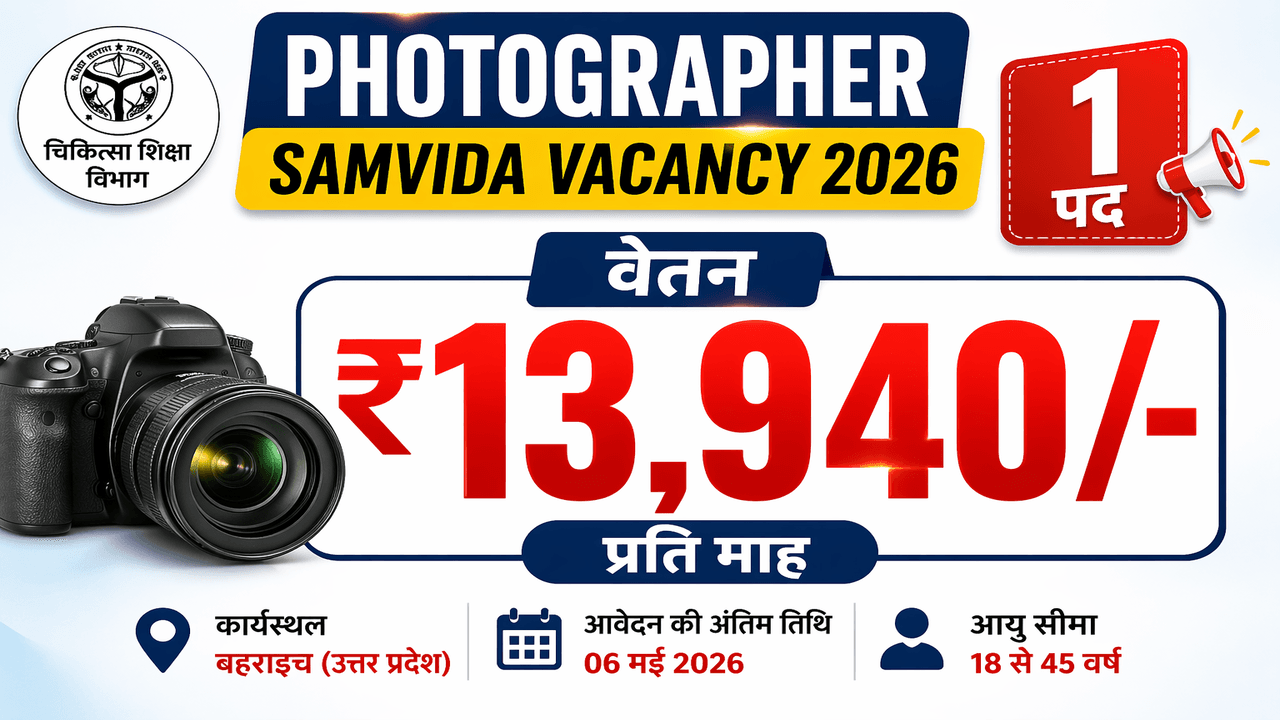 Photographer Samvida Vacancy 2026