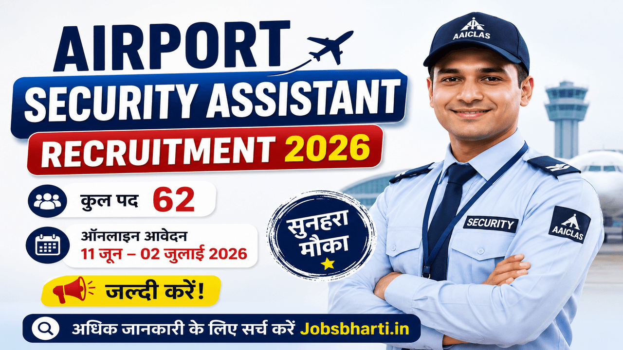 Airport Security Assistant Recruitment 2026 – AAICLAS Announces 62 New Openings 🔥 New