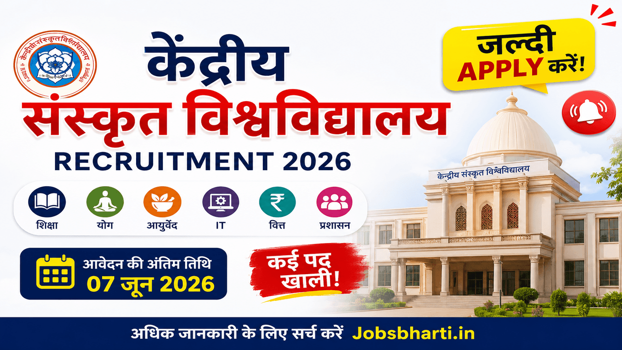 Central Sanskrit University Recruitment 2026