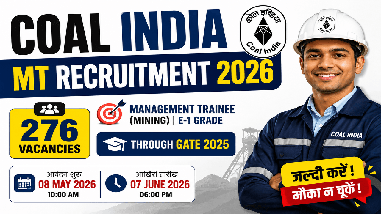 Coal India MT Recruitment 2026