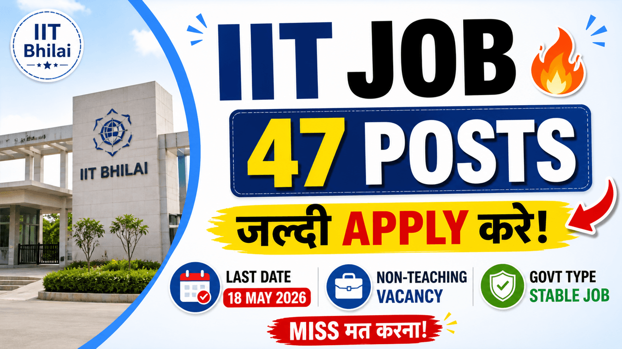 IIT Bhilai Non-Teaching Vacancy 2026