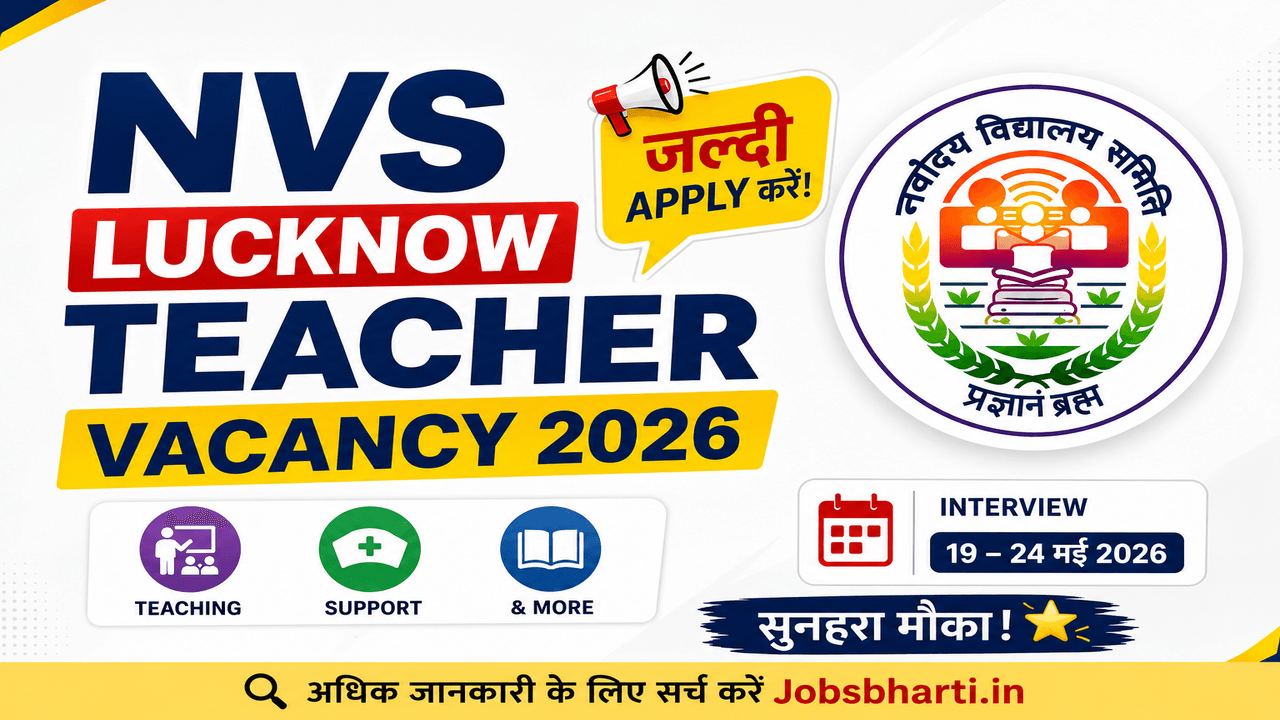 NVS Lucknow Teacher Vacancy 2026