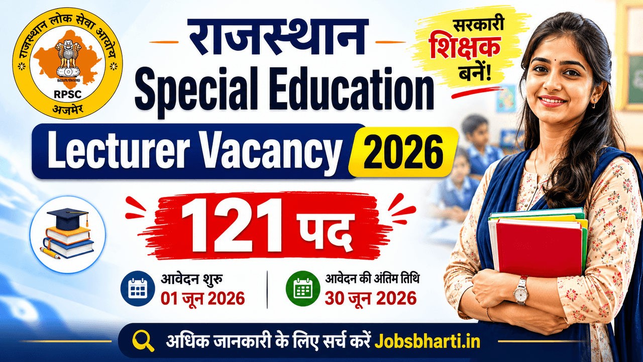 Rajasthan Special Education Lecturer Vacancy 2026