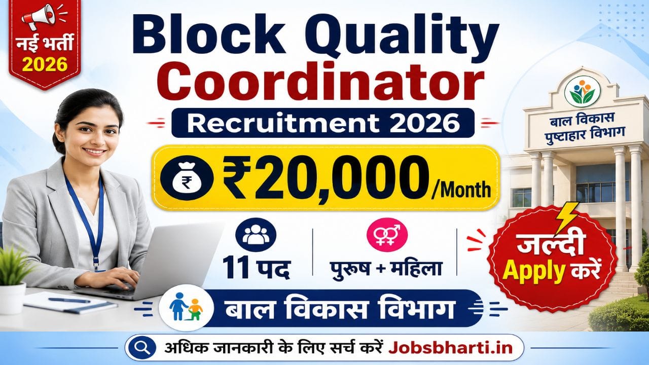 Block Quality Coordinator Recruitment 2026
