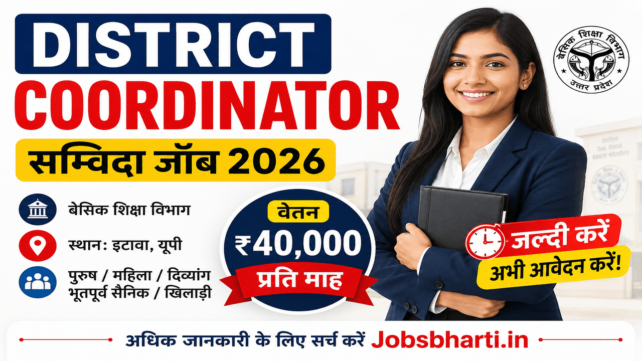 District Coordinator Samwida Job 2026
