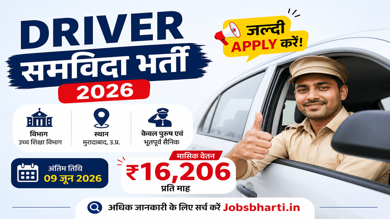 Driver Samvida Vacancy 2026