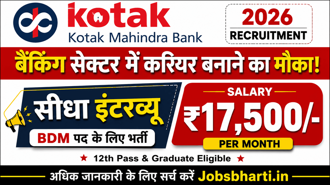 Kotak Mahindra Bank Recruitment 2026