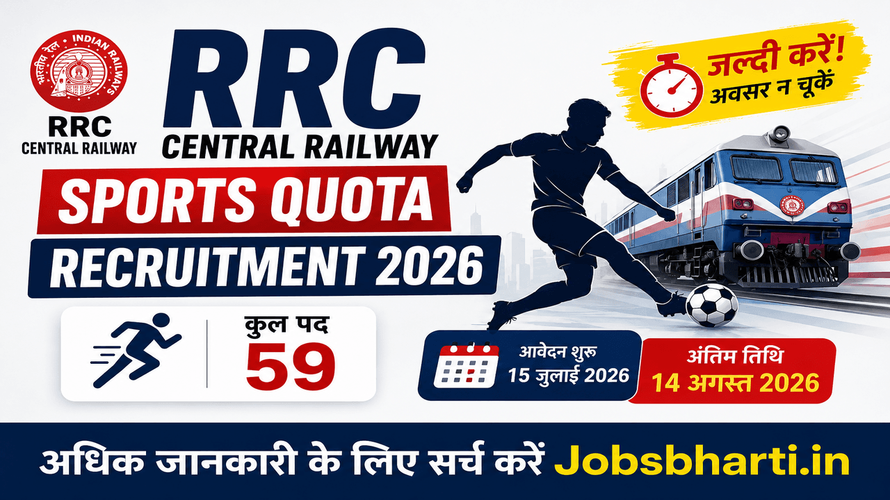 RRC Central Railway Sports Quota Posts 2026