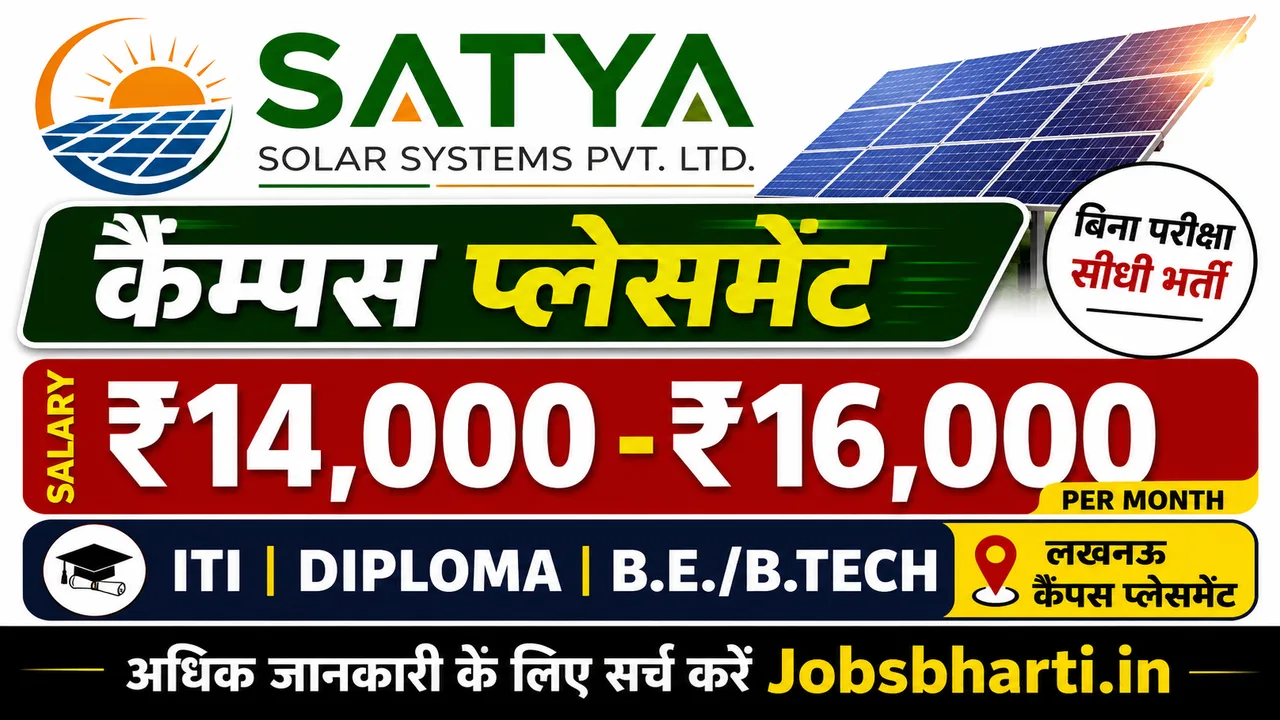 Satya Solar Systems Recruitment 2026
