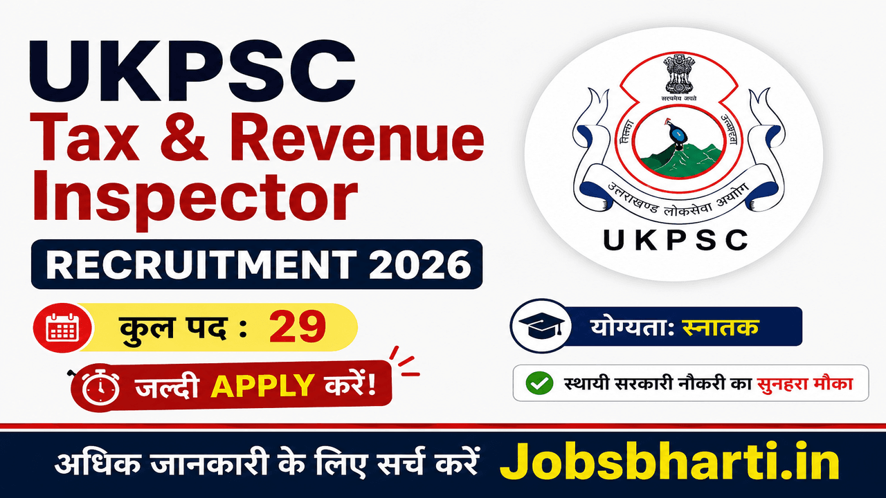 UKPSC Tax & Revenue Inspector Recruitment 2026
