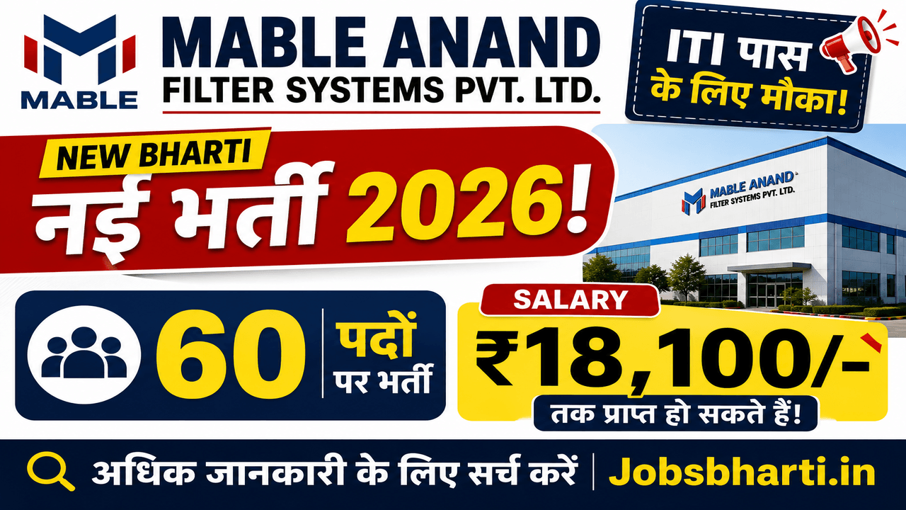 New Bharti for ITI Pass 2026