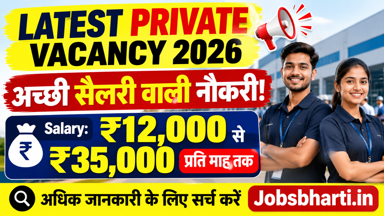 Latest Private Vacancy 2026